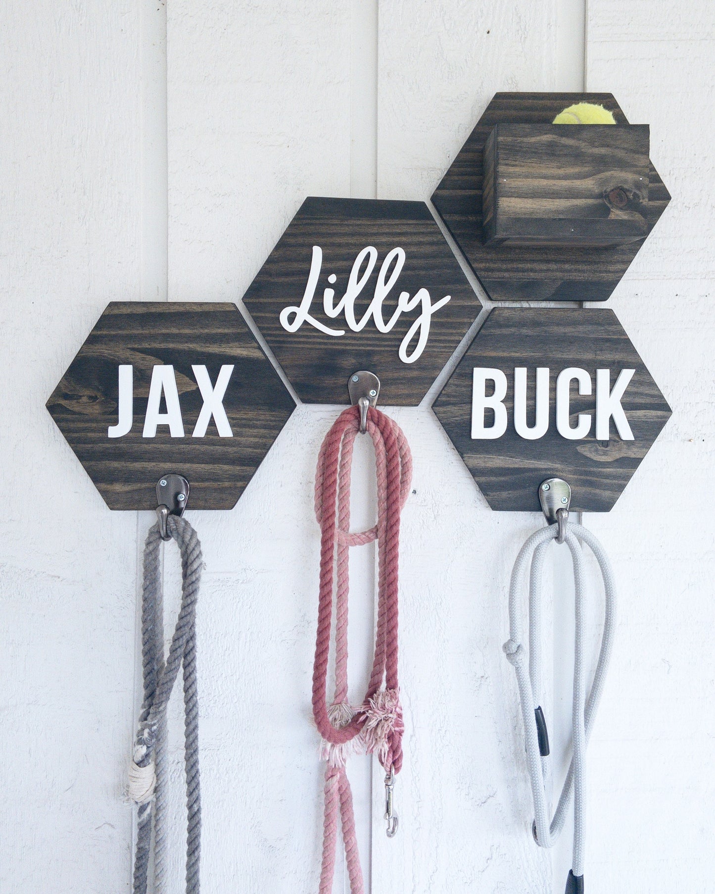 Honeycomb Dog Leash Holder Set