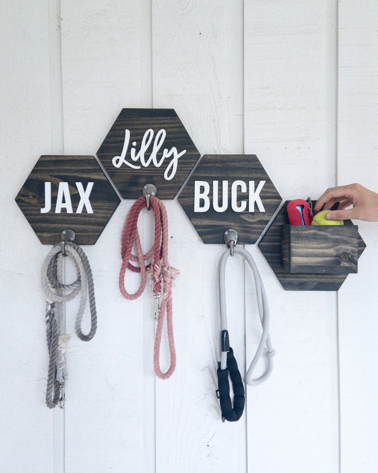 Honeycomb Dog Leash Holder Set