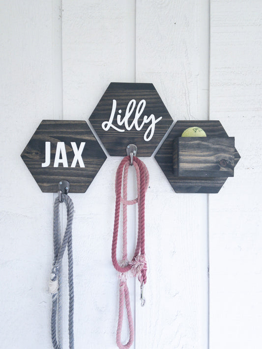 Honeycomb Dog Leash Holder Set