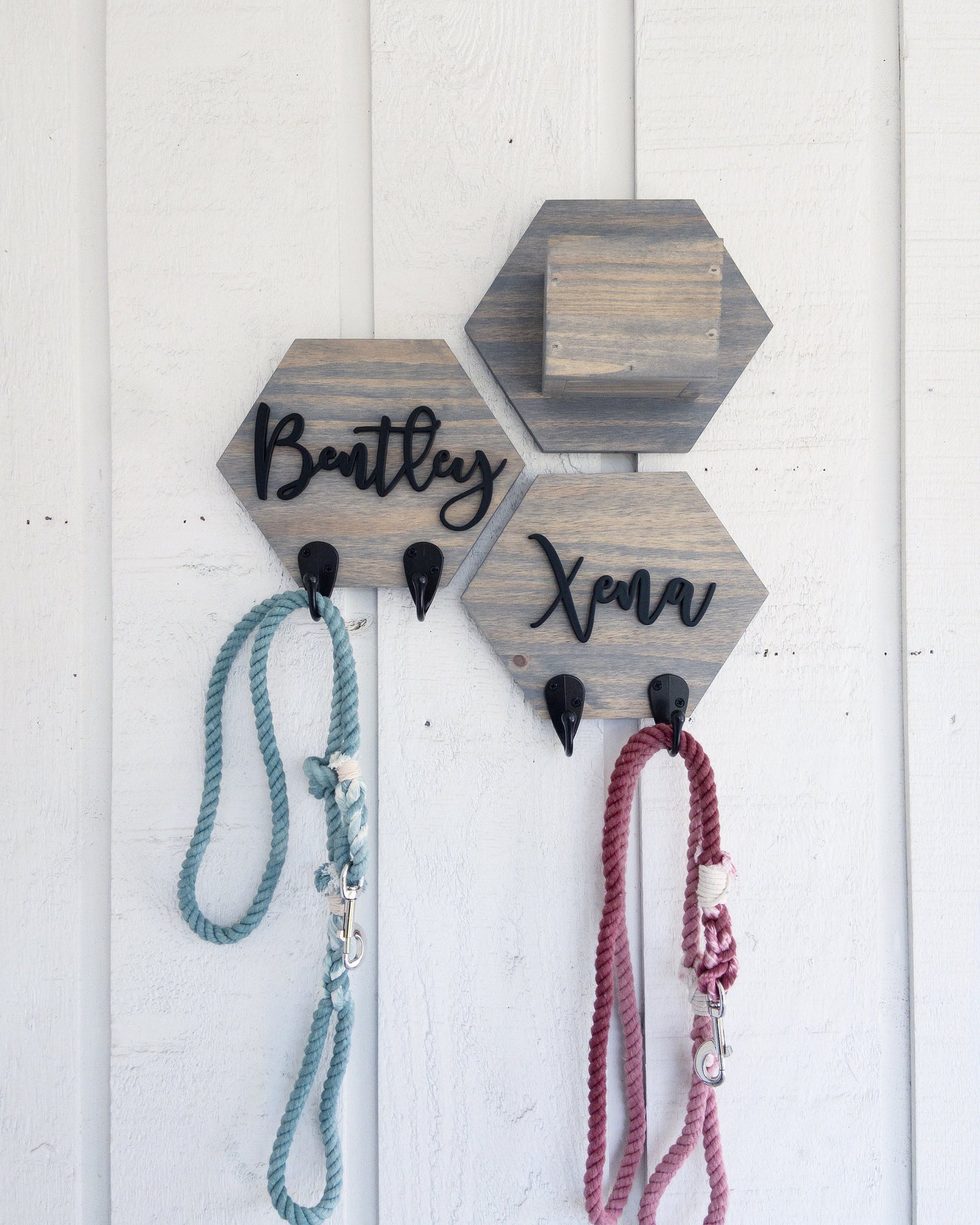 Honeycomb Dog Leash Holder Set