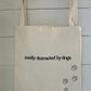 Easily Distracted Linen Tote Bag (Ready to Ship)