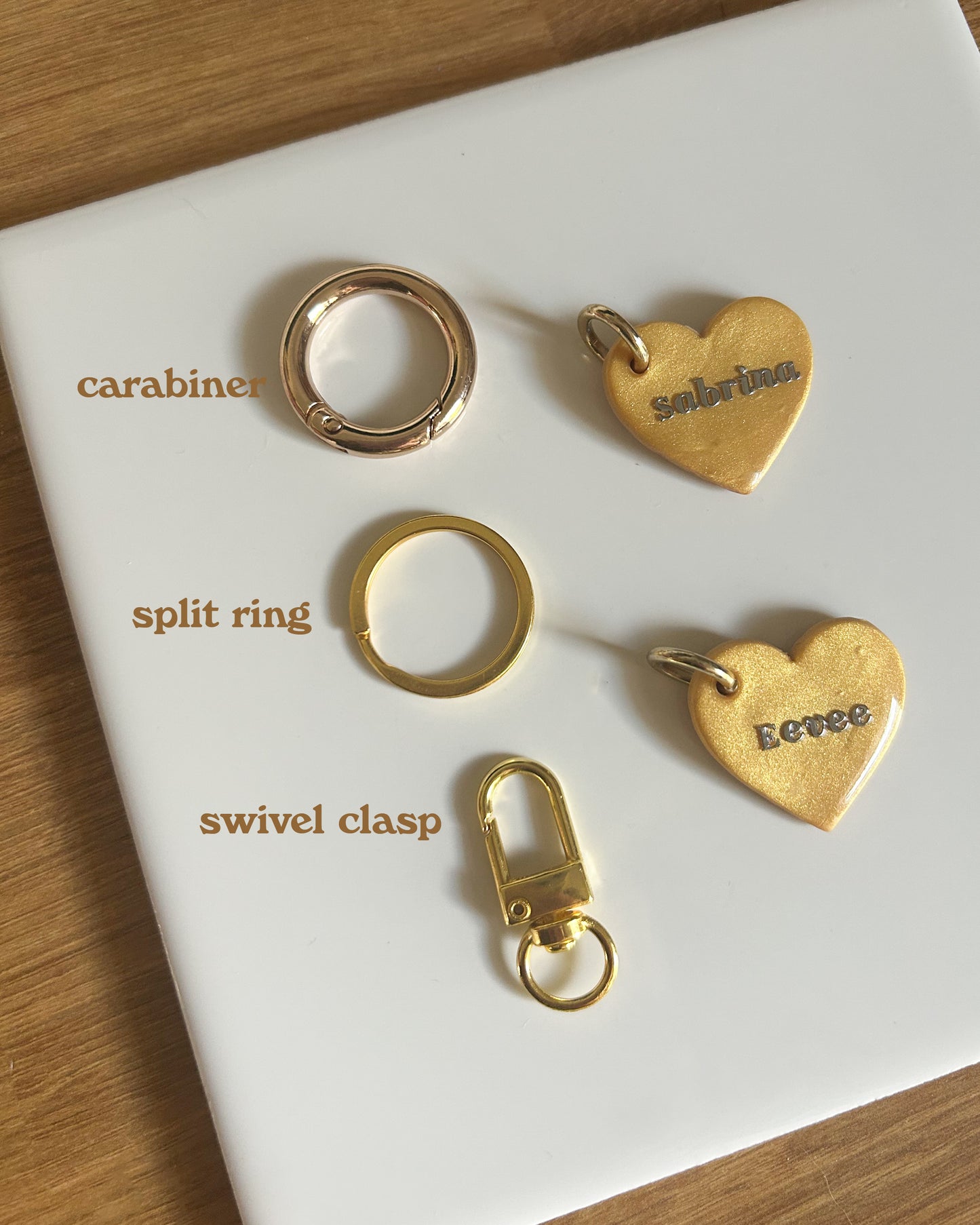 Gold Heart ID Tag